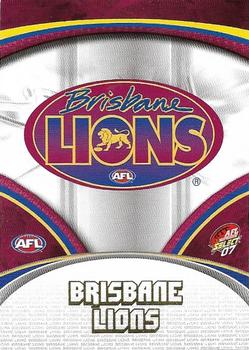 2007 Select AFL Supreme #16 Brisbane Lions Front